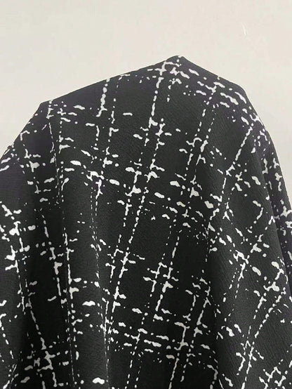 Plaid Pattern Front Button Jacket